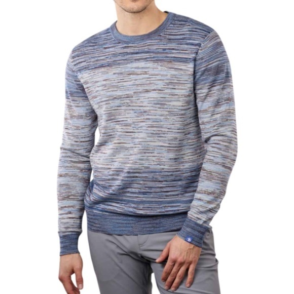 Scotch & Soda Men’s Size XXL Gradient Crew Neck Pullover Sweater Blue Ocean Mist - Picture 3 of 15